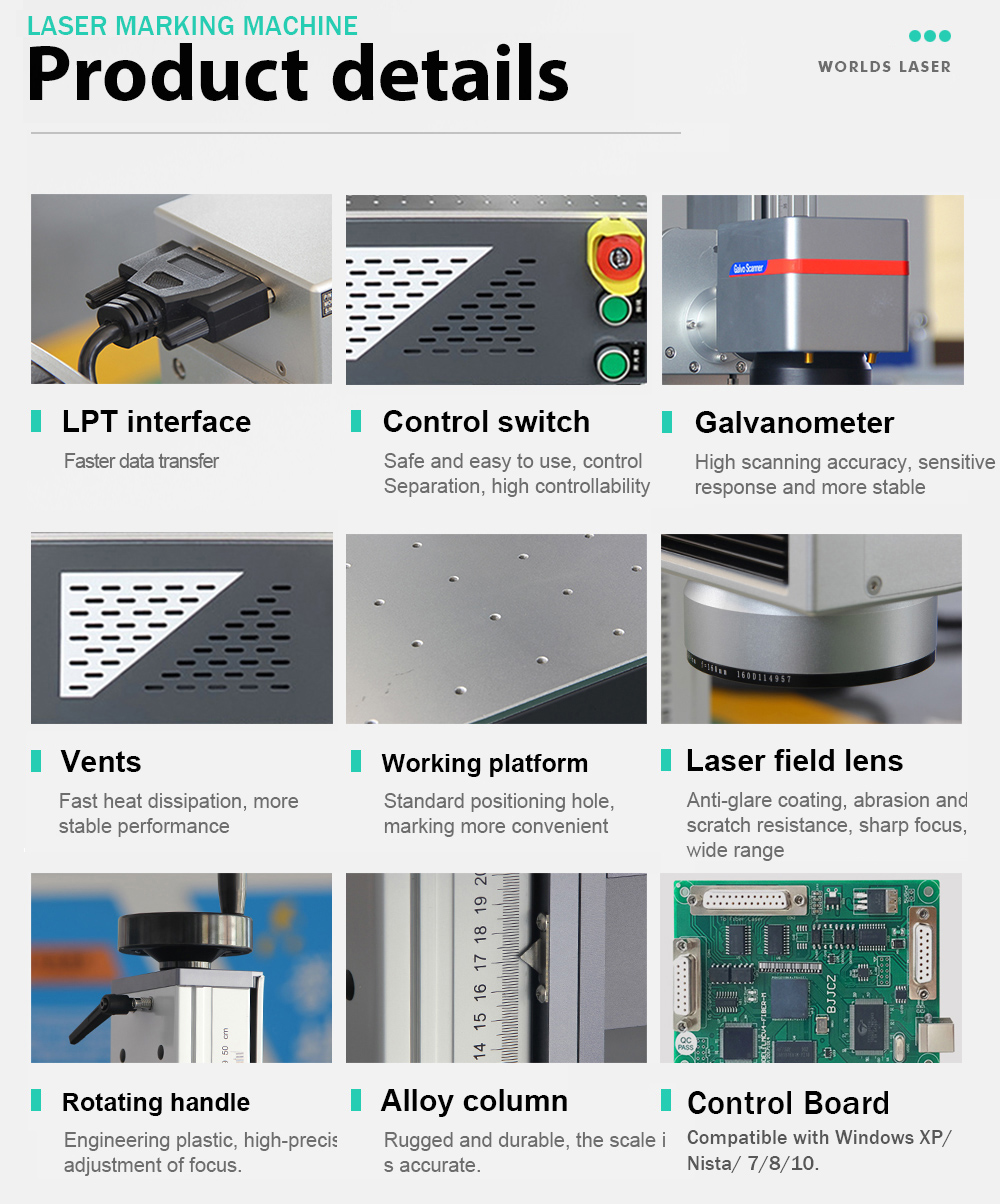 HF Series Mini Fiber Laser Marking Machine Machine detail